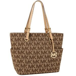 Michael Kors Signature East/West Tote in Brown & Tan – EUC